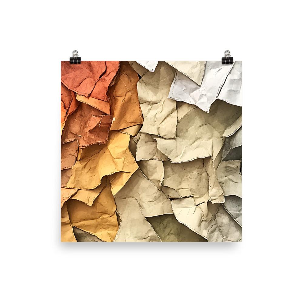 Boho Earth Tones Abstract Collage Poster - Oh Posters
