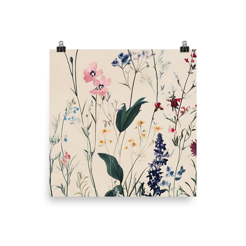 Boho Wildflower Dreams Botanical Floral Art Poster - Oh Posters