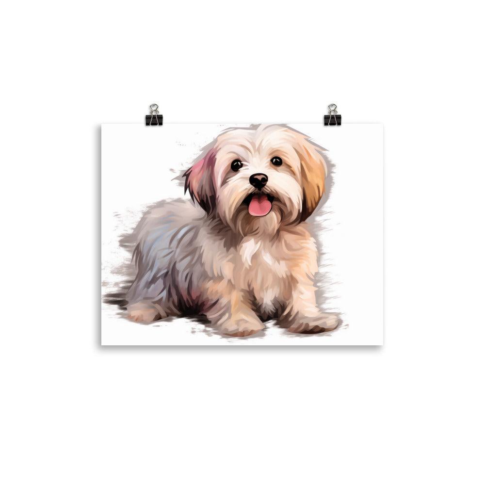 Cheerful Coton De Tulear Portrait with Soft Tones and Happy Expression Poster - Oh Posters