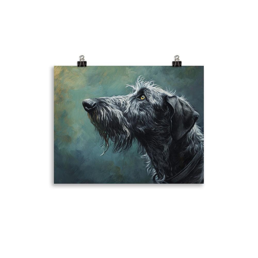 Deerhound Classic Oil Painting Style Dog Poster - Oh Posters