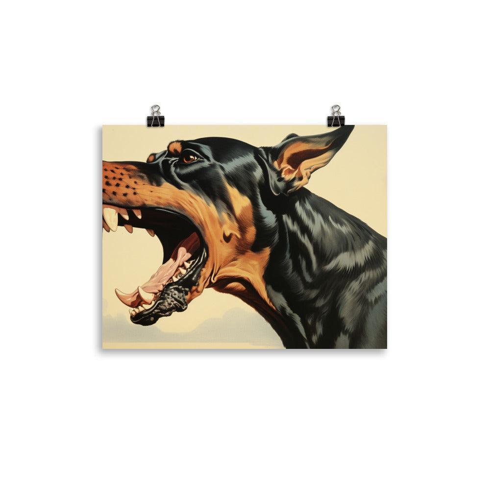 Dobermann Vivid Hyperrealism Art Poster - Oh Posters