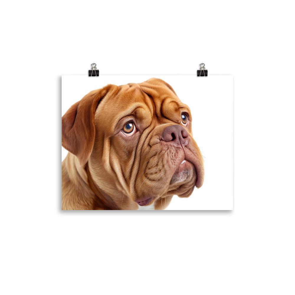 Dogue de Bordeaux Close-up Photorealistic Poster - Oh Posters