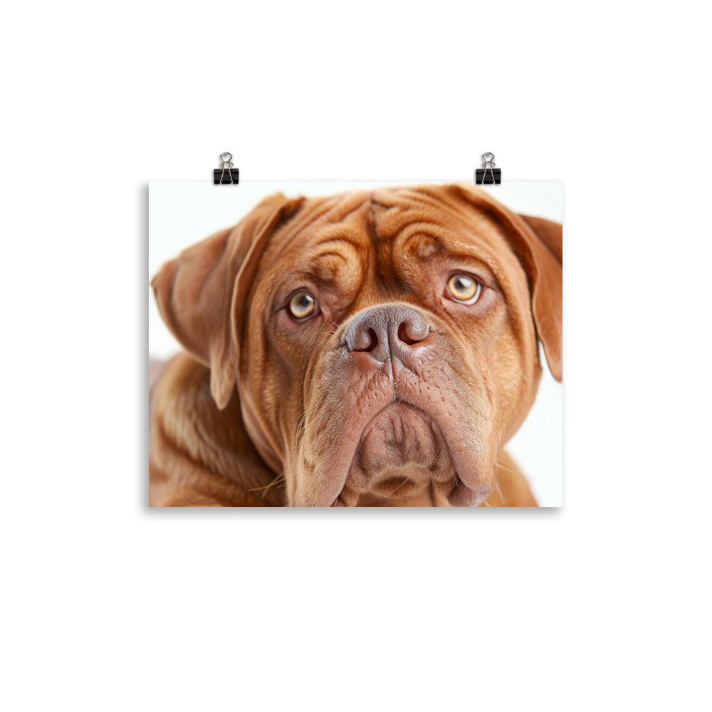 Dogue de Bordeaux Thoughtful Gaze Portrait Poster - Oh Posters