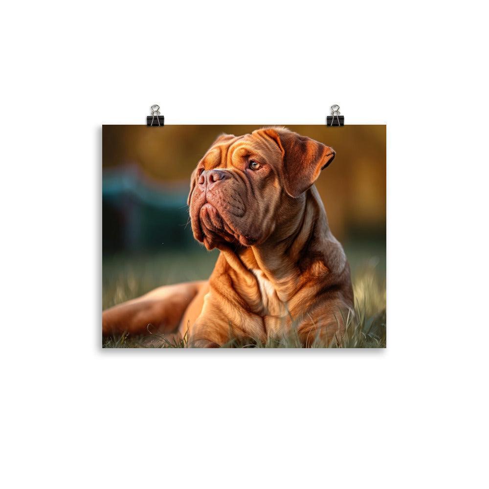 Dogue de Bordeaux Sunset Glow Photography Poster - Oh Posters