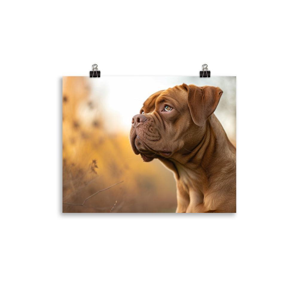 Dogue de Bordeaux Autumn Contemplation Photo Poster - Oh Posters