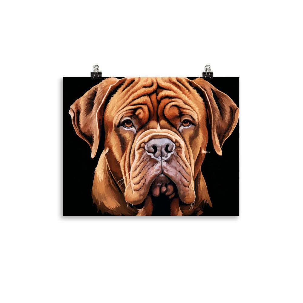 Dogue de Bordeaux Bold Stance Artistic Poster - Oh Posters