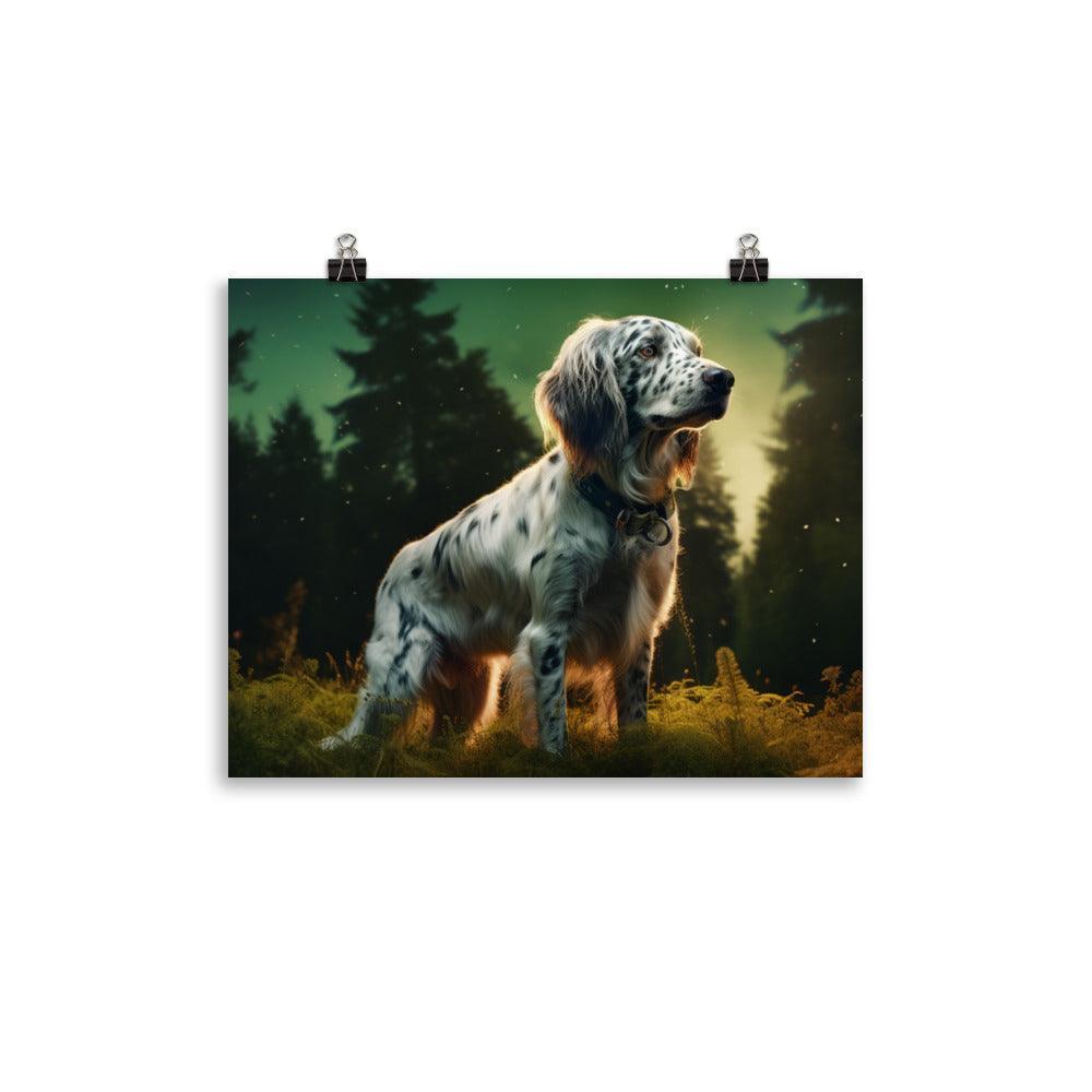 English Setter Forest Majesty Realistic Digital Painting Poster - Oh Posters