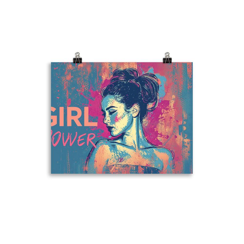 Girl Power Quote Empowerment Woman Grunge Style Art Poster - Oh Posters