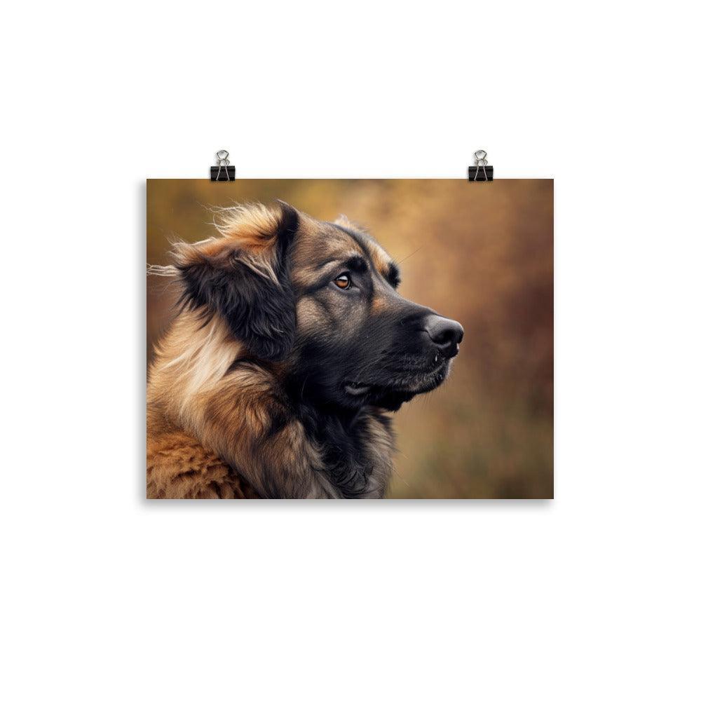 Estrela Mountain Dog Autumn Profile Portrait Poster - Oh Posters