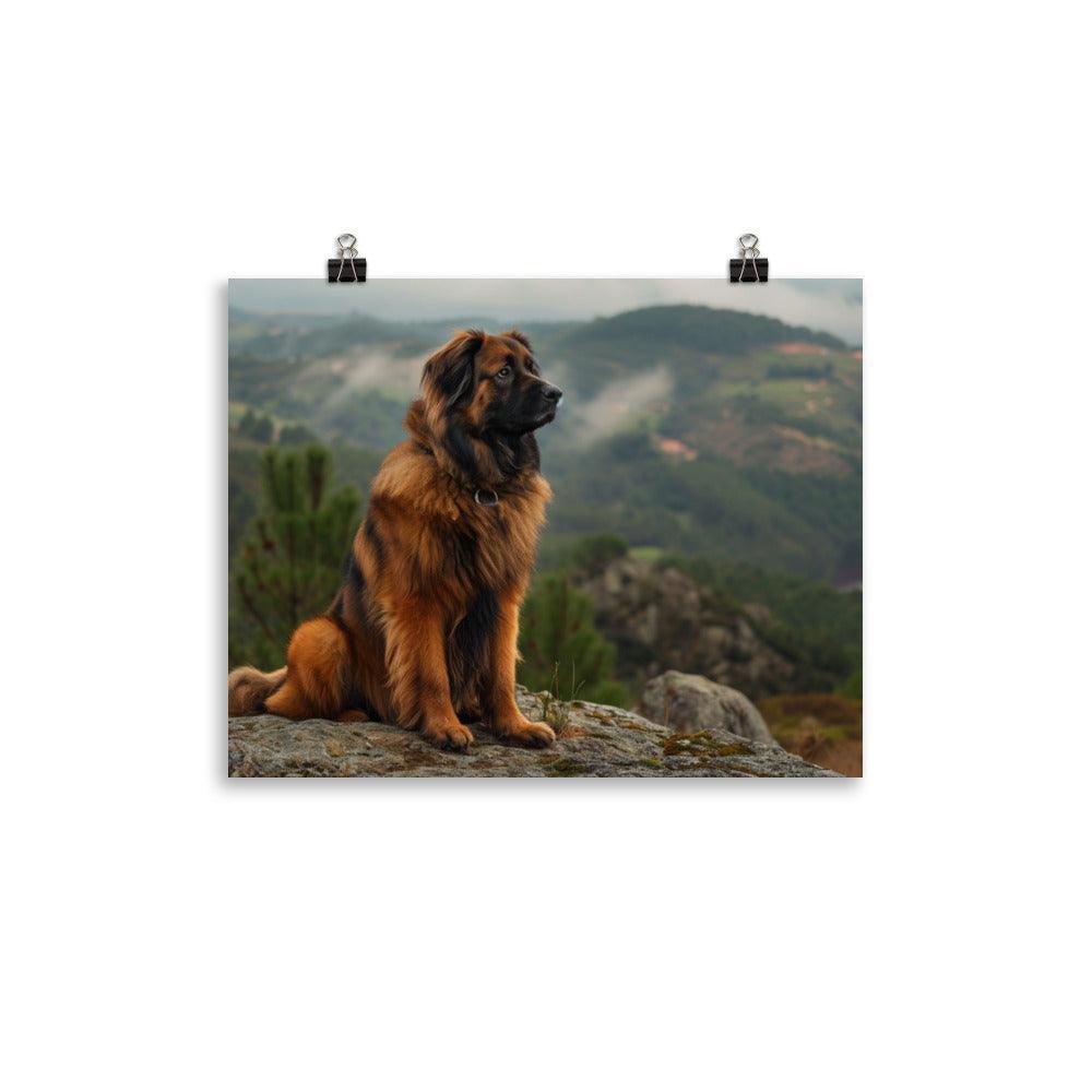 Estrela Mountain Dog Overlooking Valley View Poster - Oh Posters