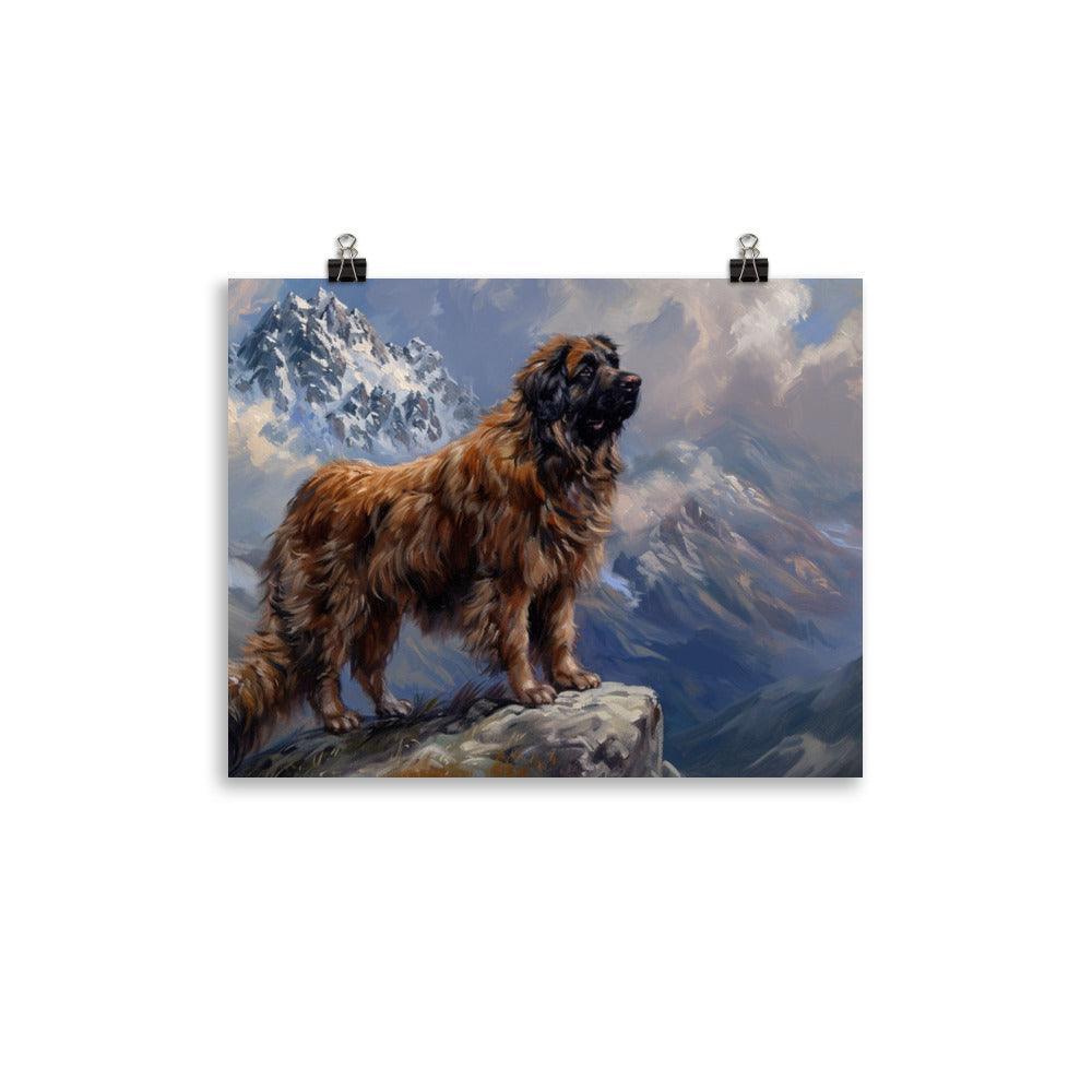 Estrela Mountain Dog Classic Oil Painting Mountain Backdrop Poster - Oh Posters