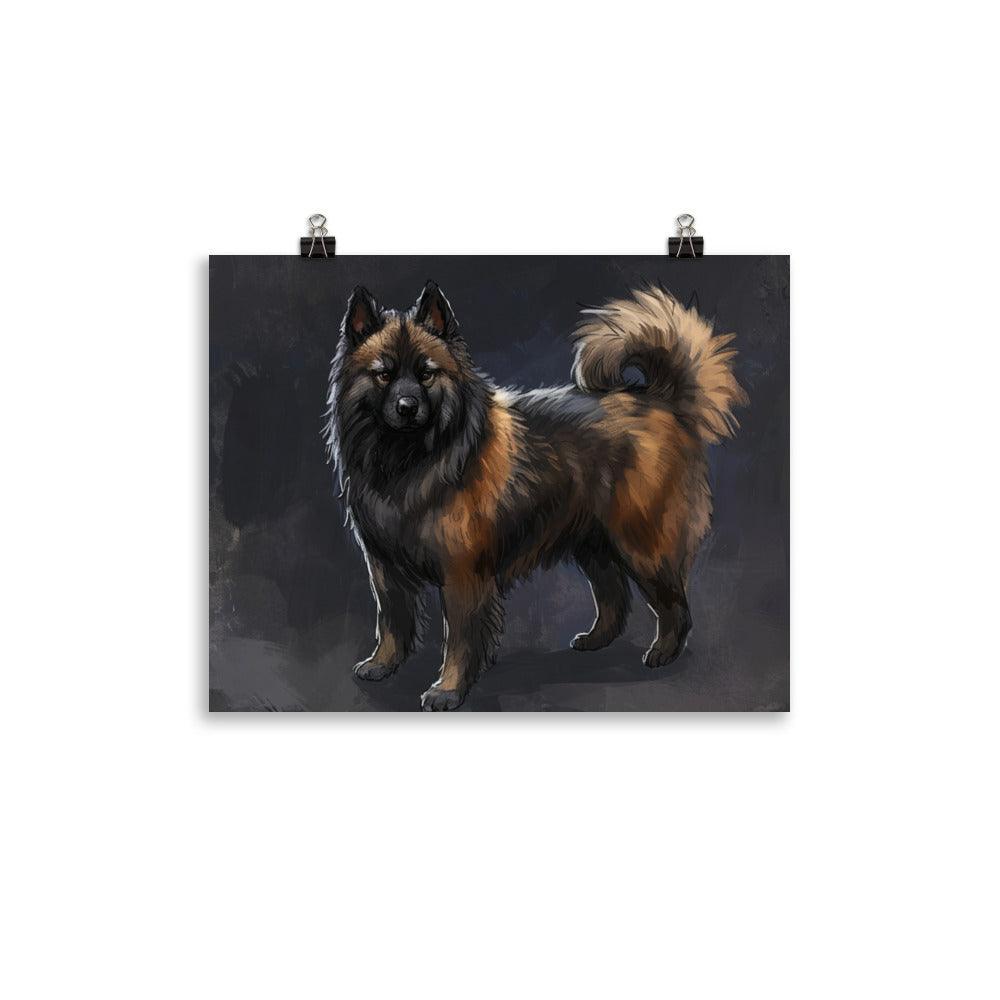 Eurasier Dog in Profile Digital Painting Poster - Oh Posters