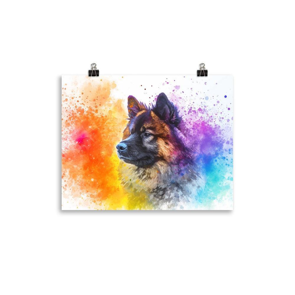 Colorful Abstract Eurasier Dog Digital Art Poster - Oh Posters