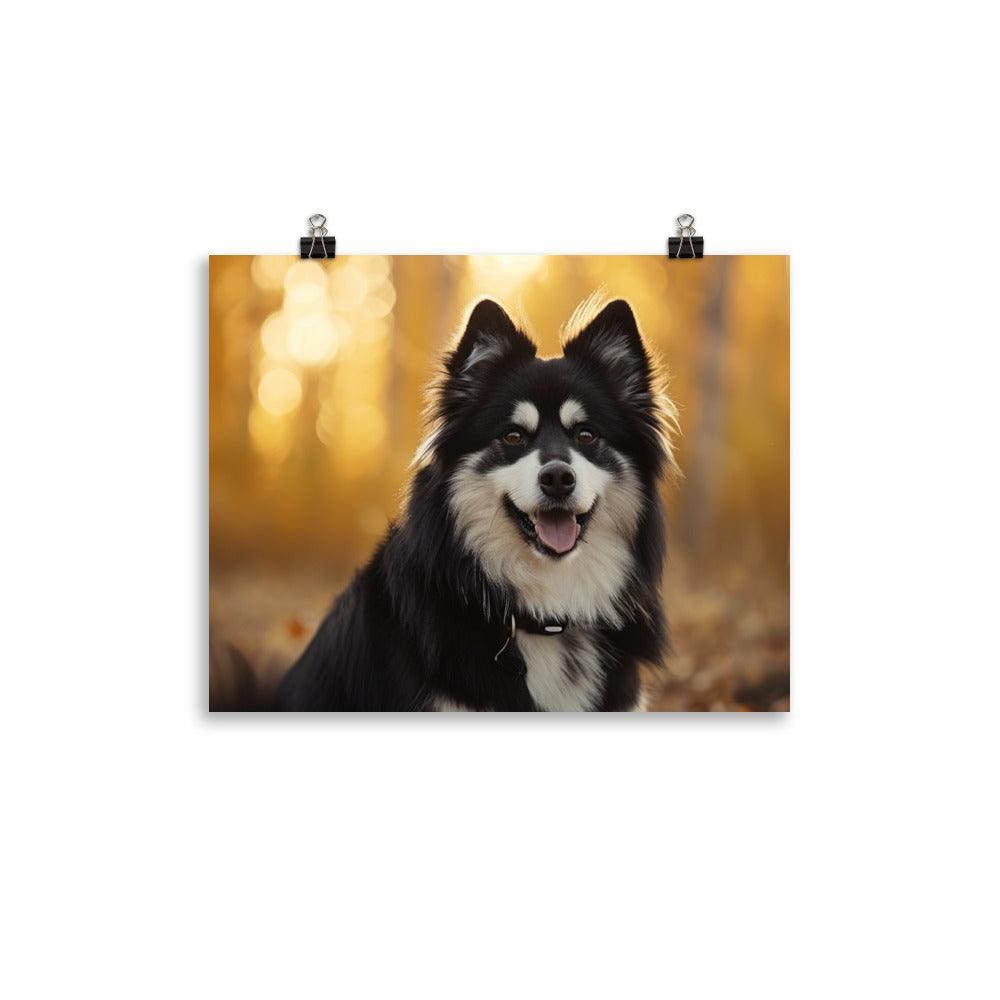 Finnish Lapphund Golden Forest Glow Poster - Oh Posters