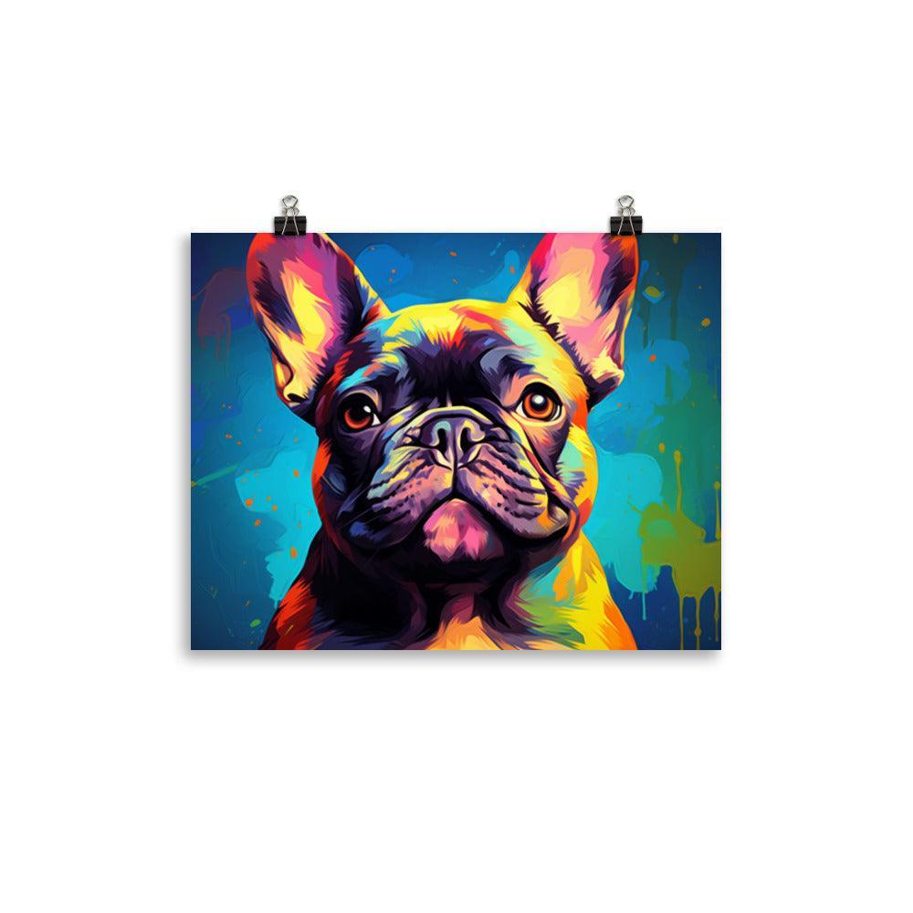 French Bulldog Vibrant Pop Art Style Poster - Oh Posters