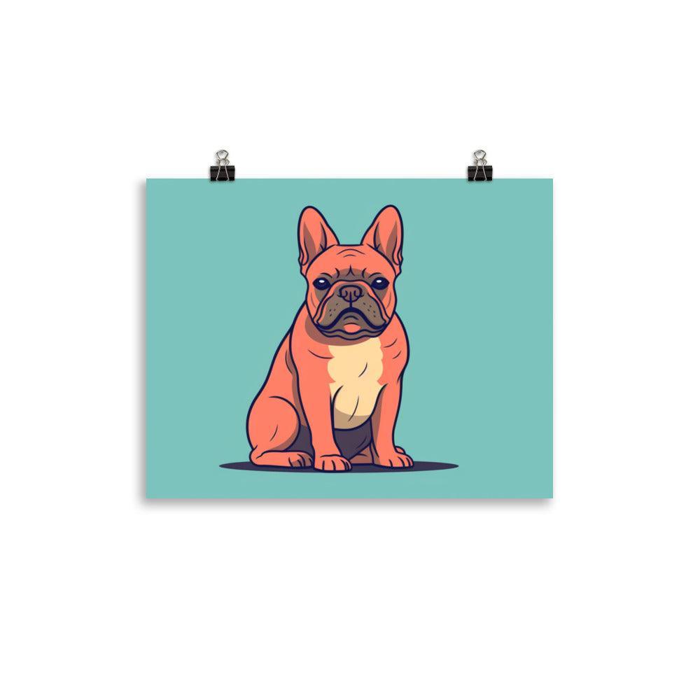 French Bulldog Simple Digital Drawing Poster - Oh Posters