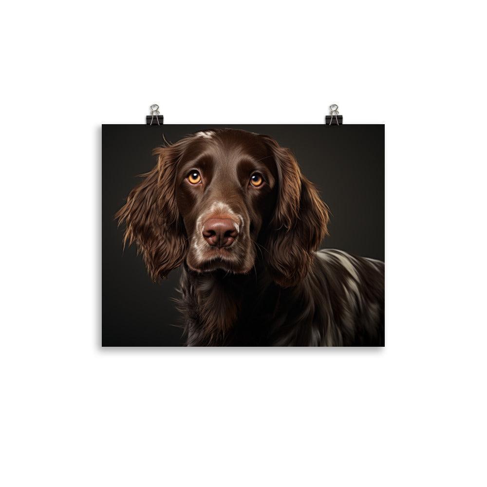 German Longhaired Pointer Classic Studio Portrait Poster - Oh Posters