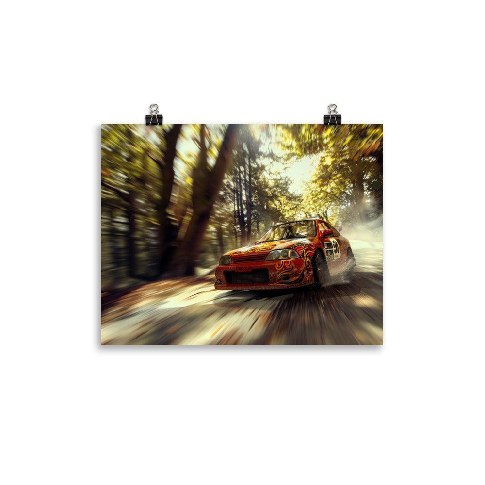 Forest Rally Speedster Autumn Race Poster - Oh Posters