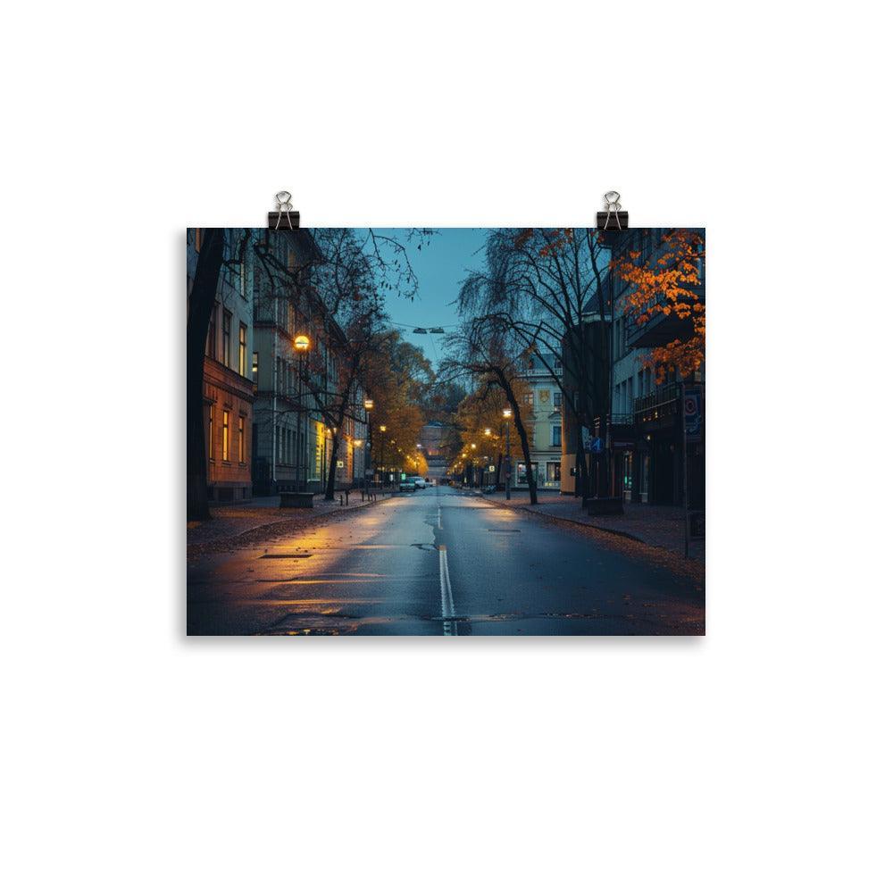 Finland Autumn Evening Cityscape Poster - Oh Posters