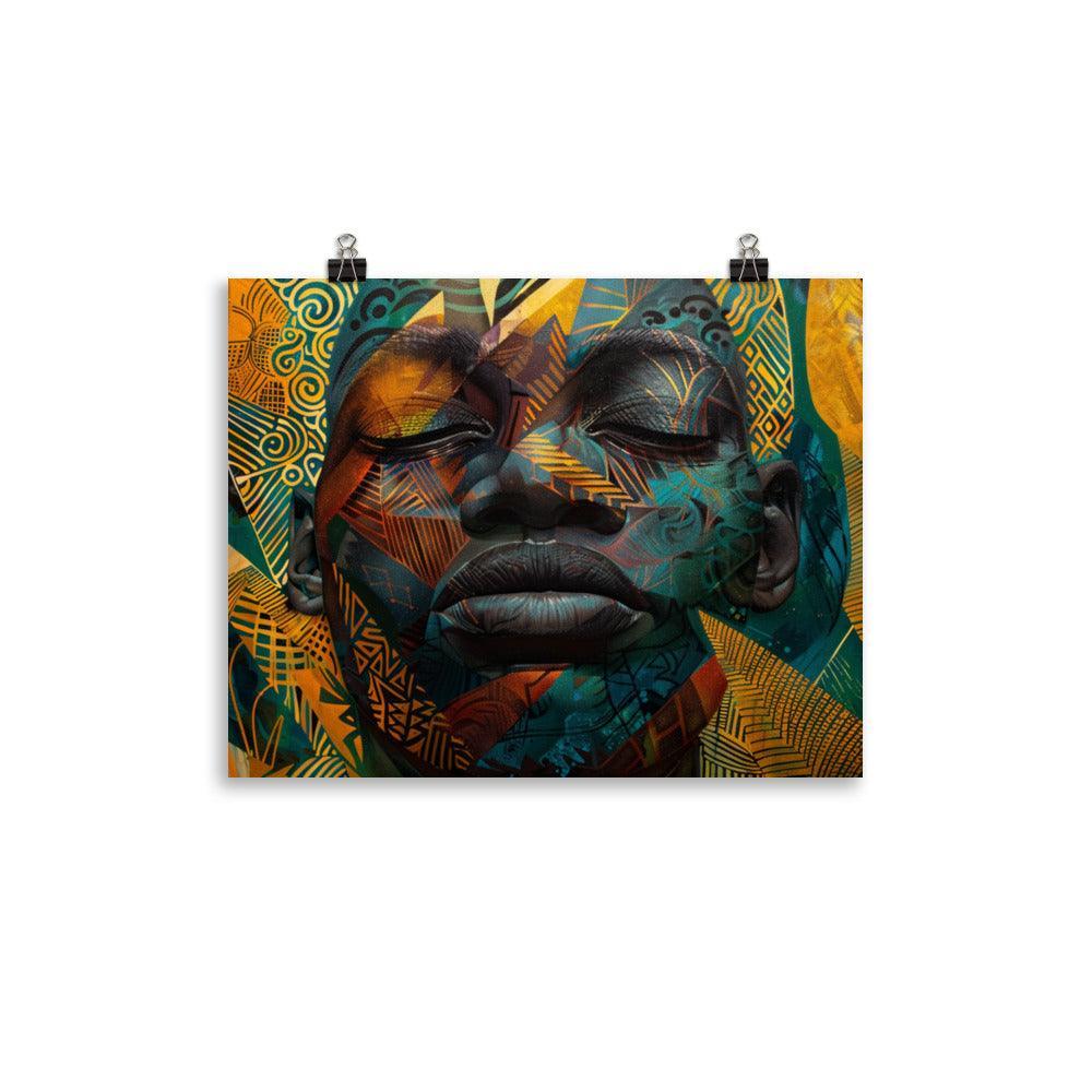 Gabon Vibrant Tribal Abstract Art Poster - Oh Posters