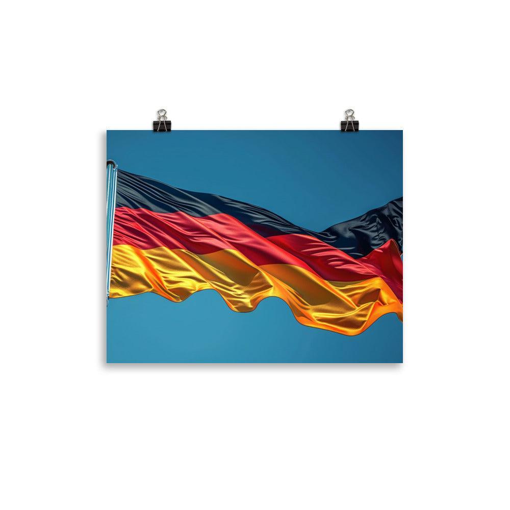 Germany Waving Flag Clear Sky Poster - Oh Posters