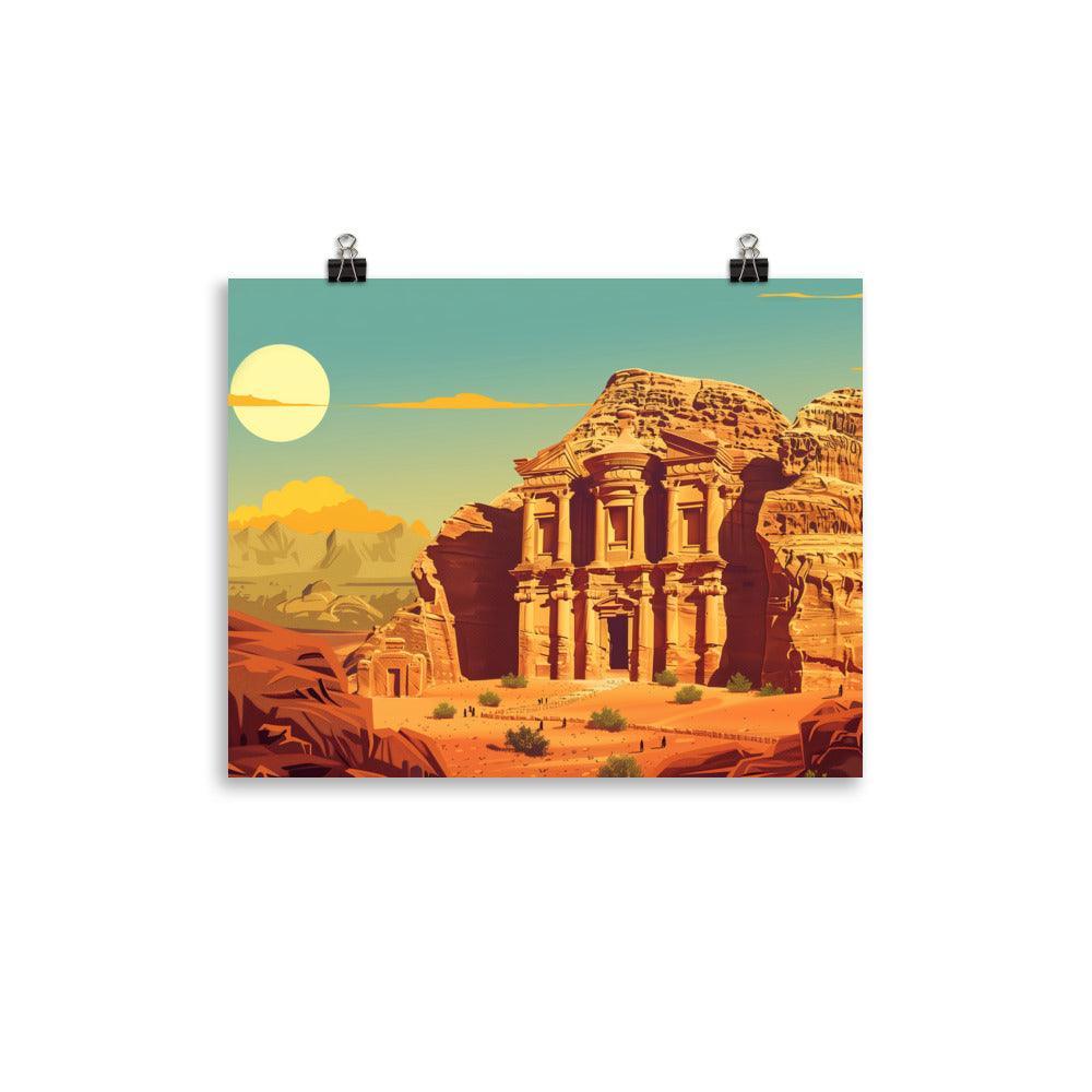 Jordan Petra Ancient Rock Carved Architecture Poster - Oh Posters