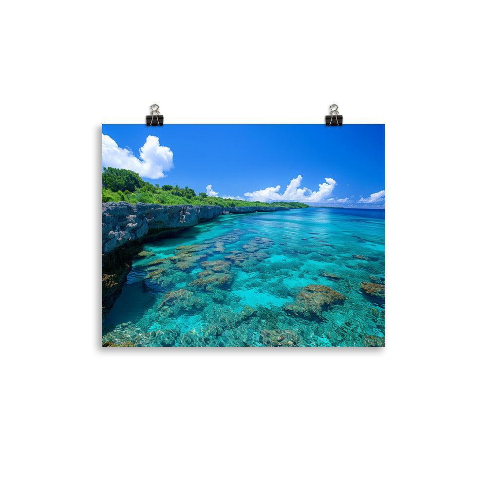 Nauru Coral Reef Crystal Waters Scenic Poster - Oh Posters