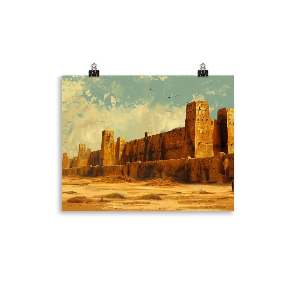Niger Ancient Sahara Fortress Poster - Oh Posters