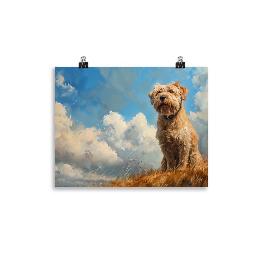 Glen of Imaal Terrier Under Blue Sky Art Poster - Oh Posters