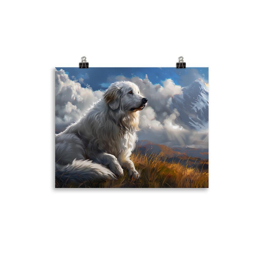 Great Pyrenees Mountain Landscape Art Poster - Oh Posters