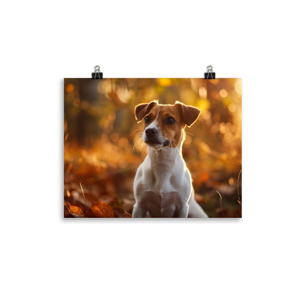 Jack Russell Terrier Autumn Forest Photograph Poster - Oh Posters