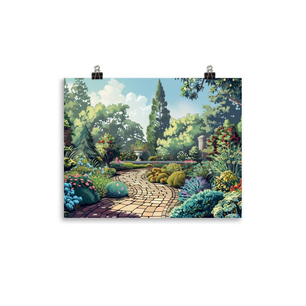 Garden Serene Pathway Scenic Landscape Poster - Oh Posters