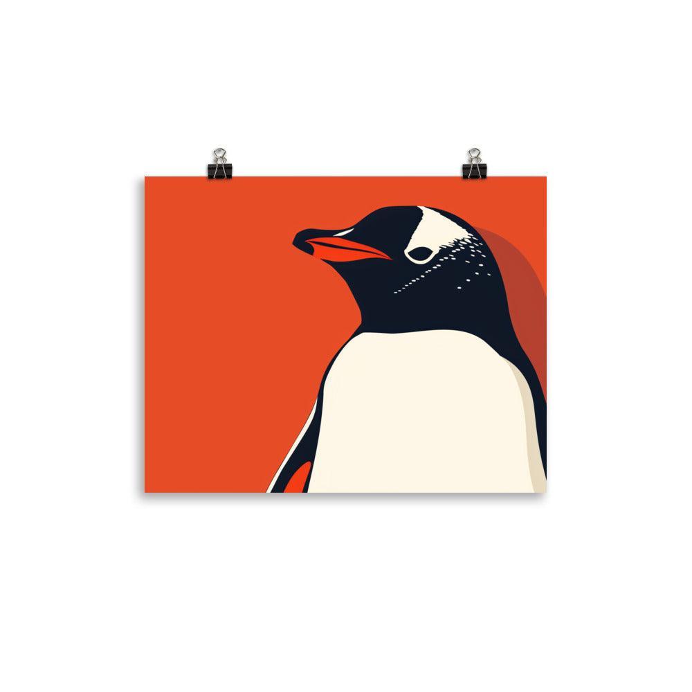 Gentoo Penguin Minimalist Pop Art Illustration Poster - Oh Posters