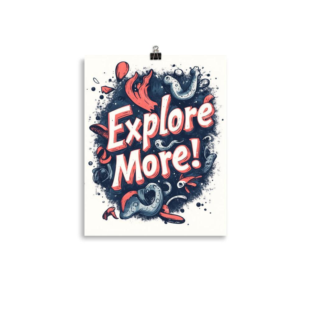 Explore More Abstract Ocean-Themed Typography in Red and Blue Poster - Oh Posters