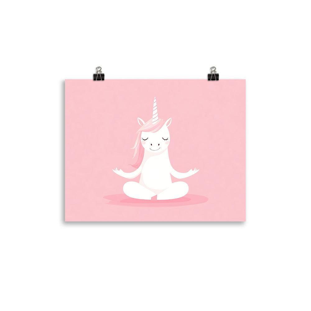 Calm and Peaceful Unicorn Yoga Tranquility Meditation Design Poster - Oh Posters