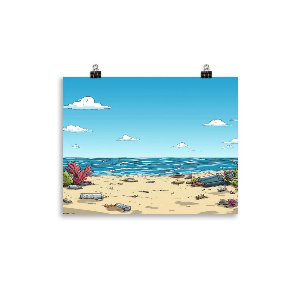 Beach Cleanup Ocean View Poster - Oh Posters
