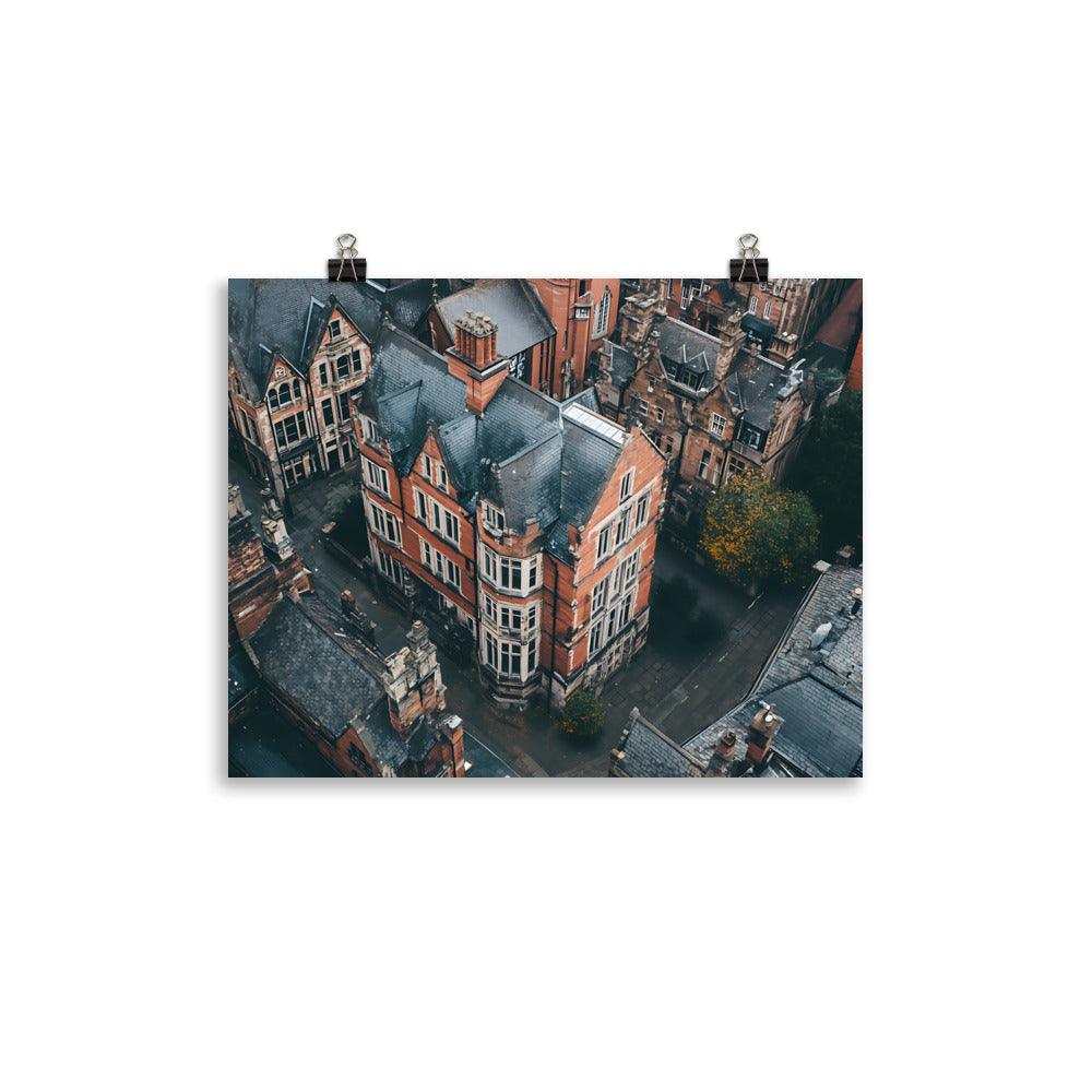 Historic Manchester Aerial View Poster - Oh Posters