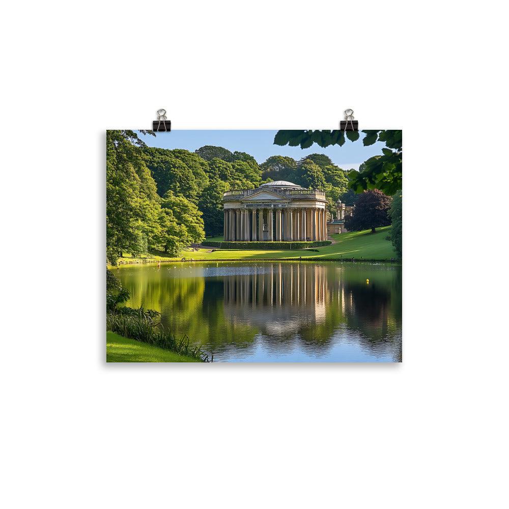 Manchester Architecture Scenic Reflection Tranquil Nature Poster - Oh Posters