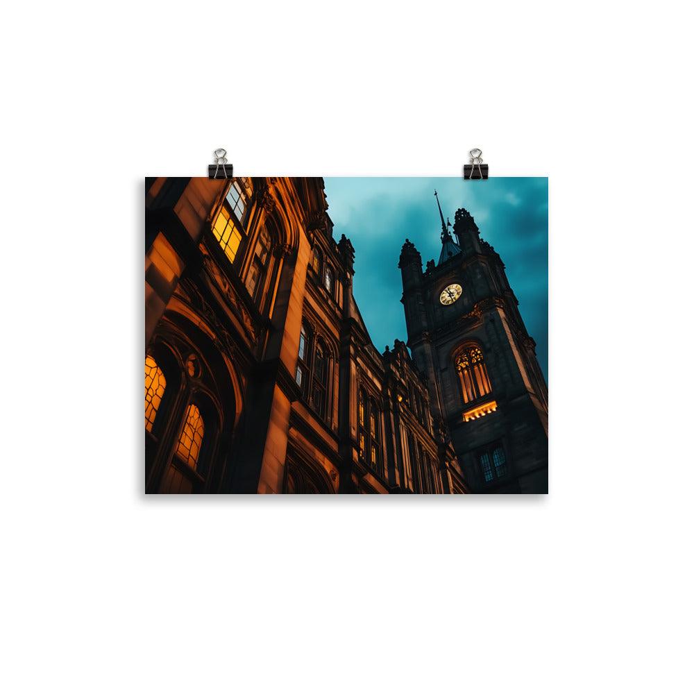 Manchester Urban Nightscape Photography Poster - Oh Posters