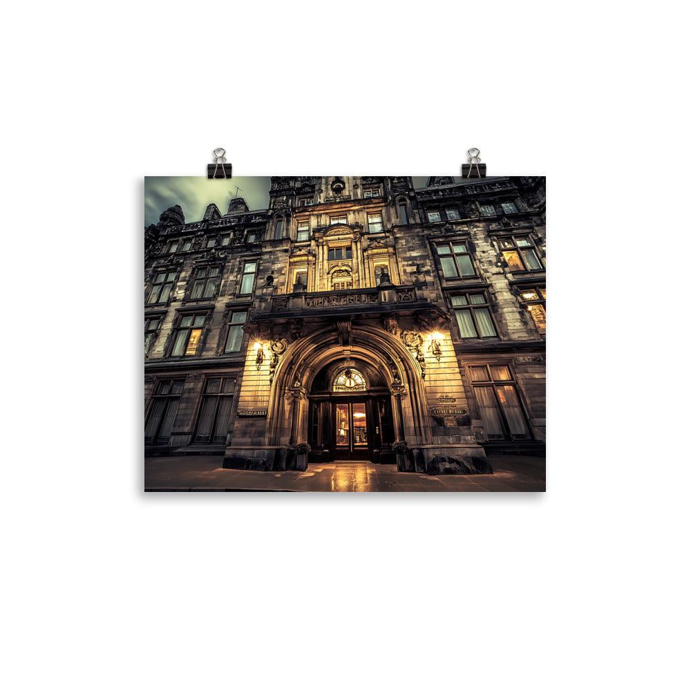 Manchester Architectural Nightscape Marvel Poster - Oh Posters