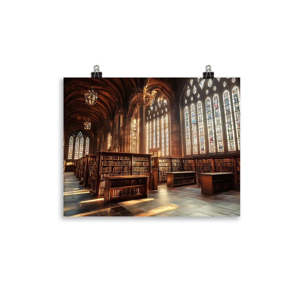 Manchester Library Elegance: Discover the Architectural Beauty and Timeless Grandeur Poster - Oh Posters