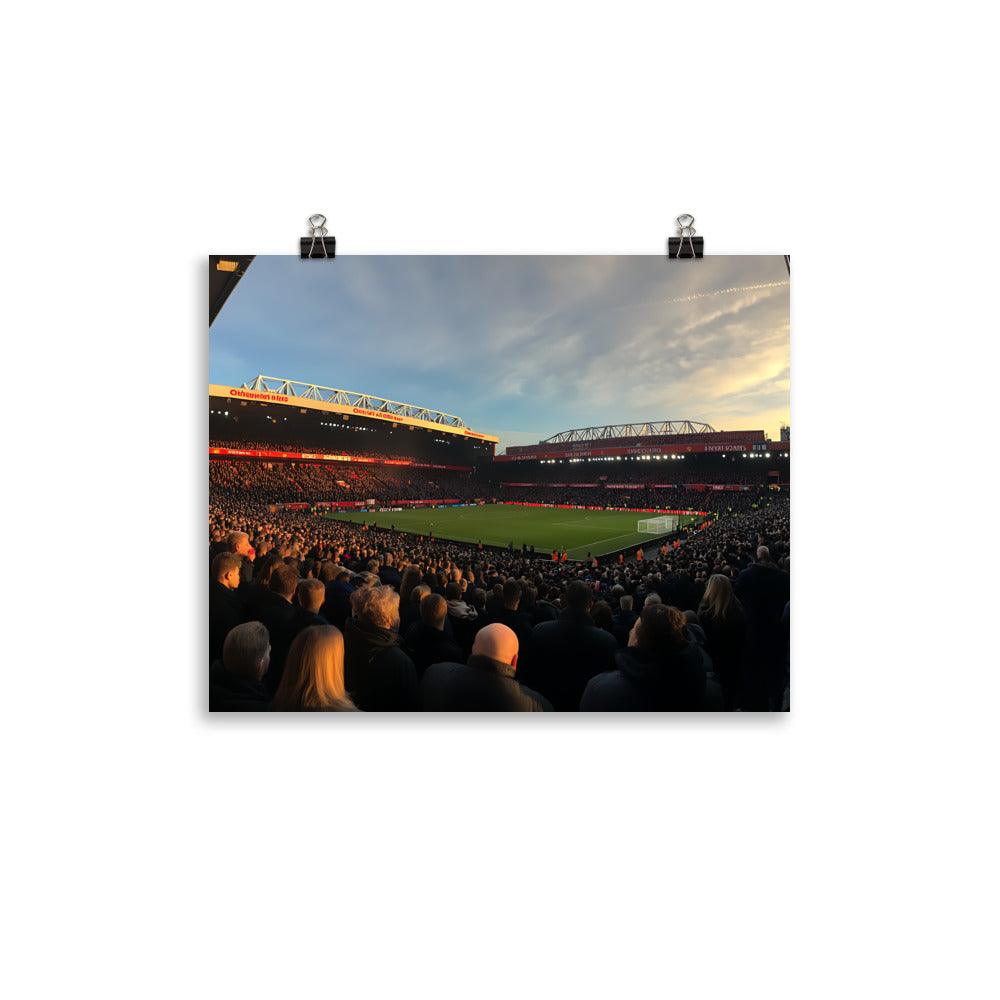 Manchester Football Stadium Sunset View Poster - Oh Posters