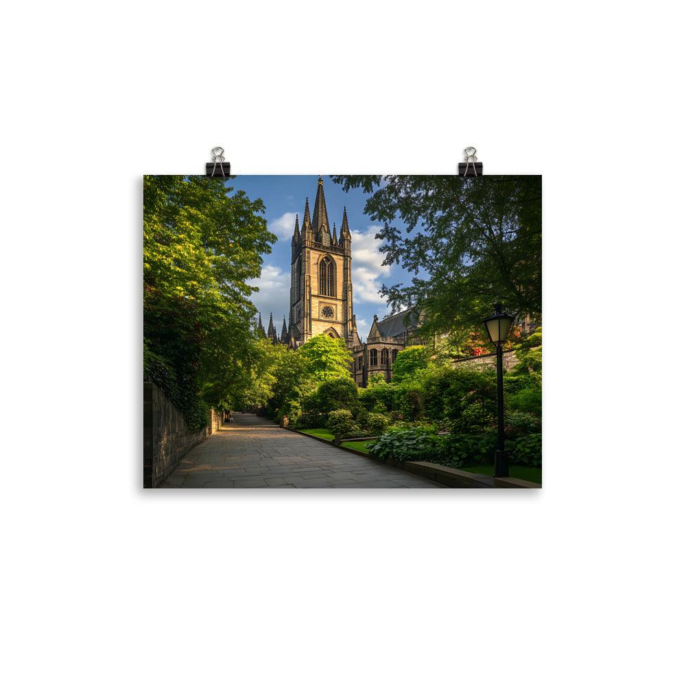 Manchester Architecture Serenity Green Pathway Poster - Oh Posters