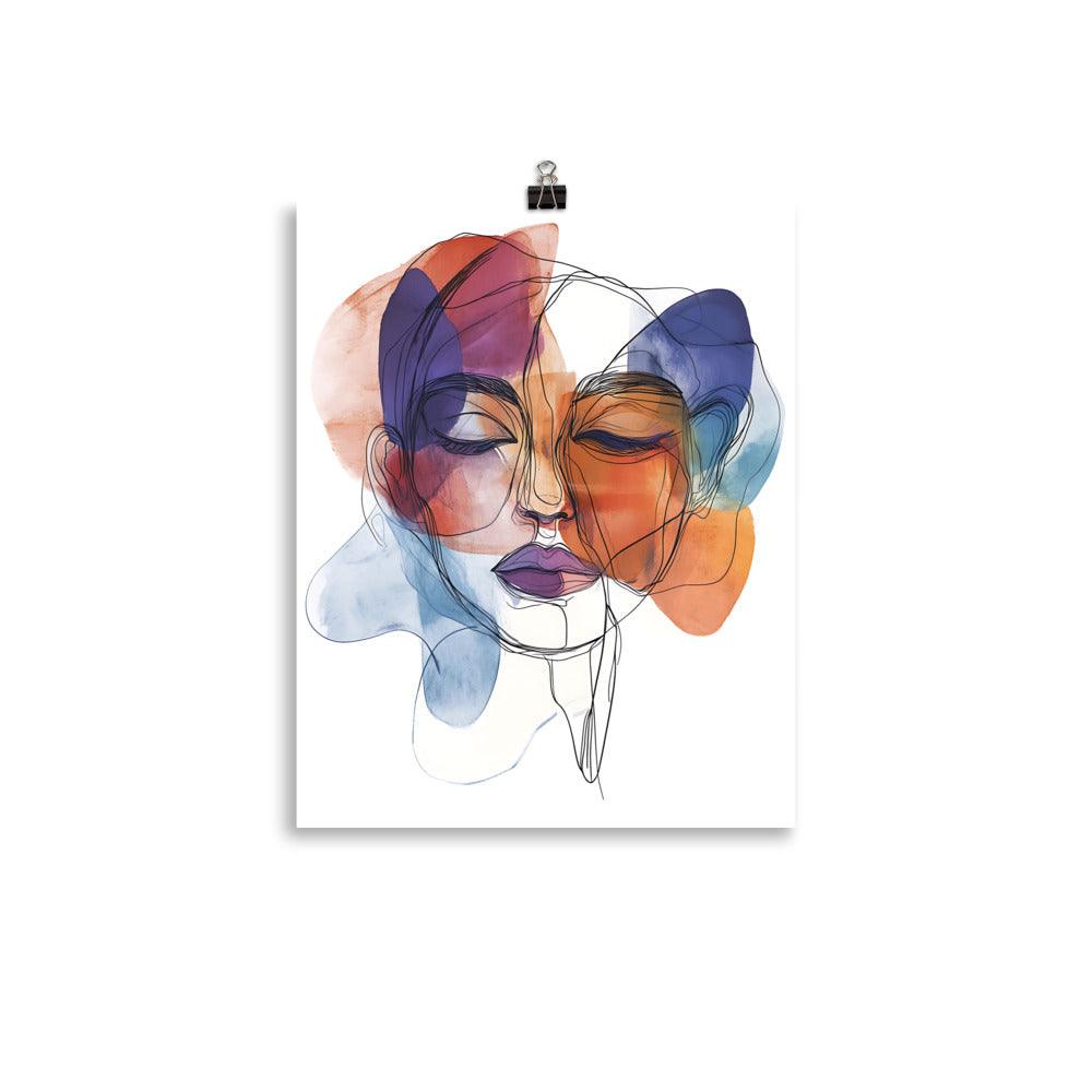 Colorful Boho Face Art Expression Poster - Oh Posters