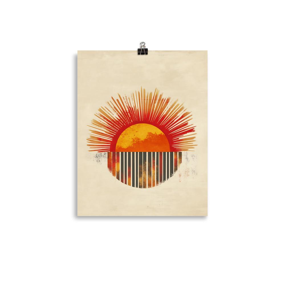 Boho Sunburst Retro Vibes Poster - Oh Posters