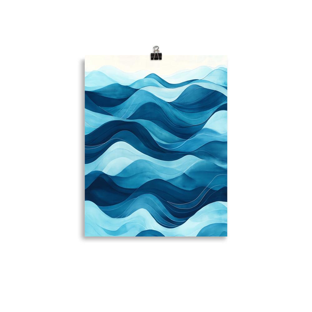 Boho Ocean Waves Aesthetic for Coastal Living Poster - Oh Posters