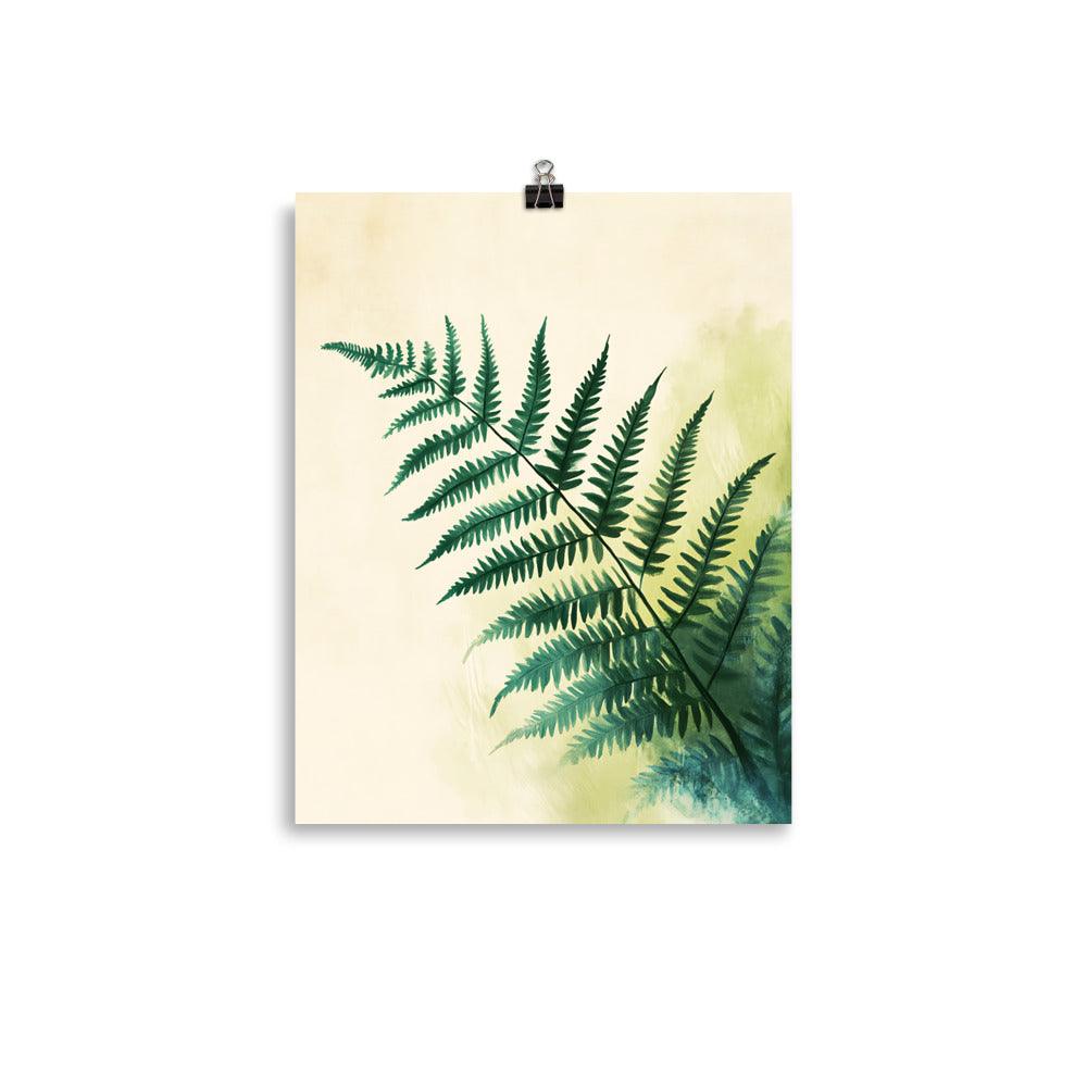 Boho Fern Leaf Serenity Nature Inspired Vibes Poster - Oh Posters