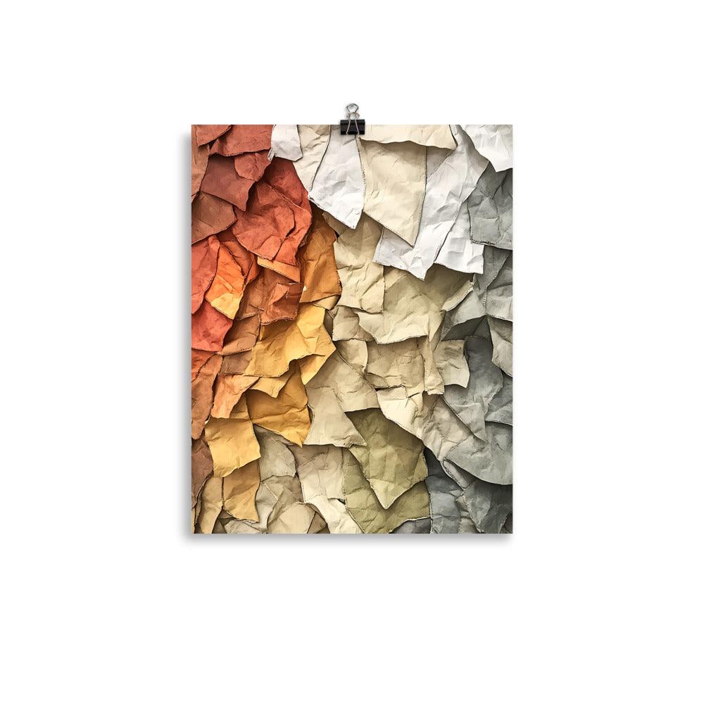 Boho Earth Tones Abstract Collage Poster - Oh Posters