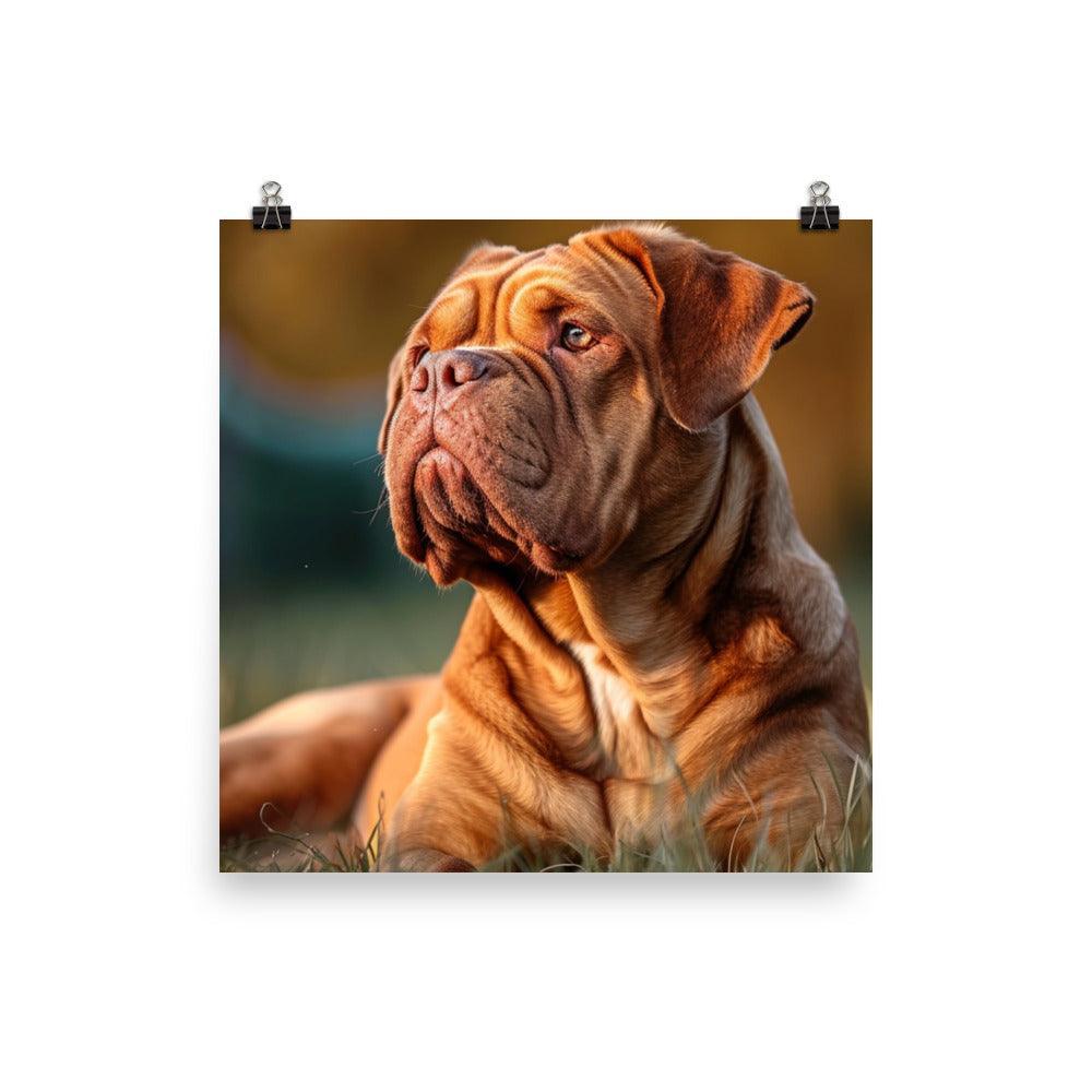 Dogue de Bordeaux Sunset Glow Photography Poster - Oh Posters