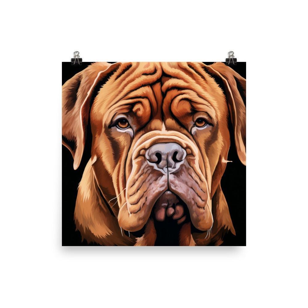 Dogue de Bordeaux Bold Stance Artistic Poster - Oh Posters